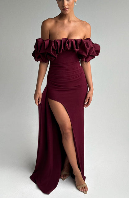 Elsie Maxi Dress Cherry Lacquer