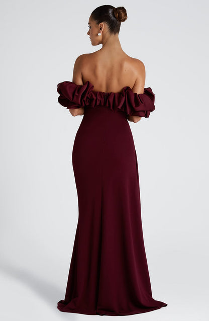 Elsie Maxi Dress Cherry Lacquer