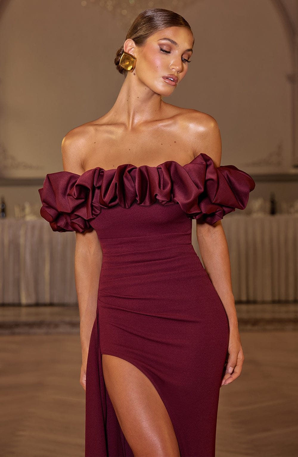 Elsie Maxi Dress Cherry Lacquer