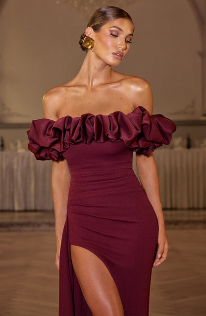Elsie Maxi Dress Cherry Lacquer