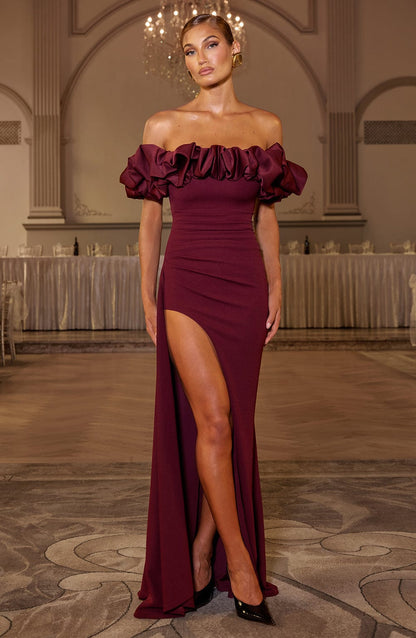Elsie Maxi Dress Cherry Lacquer