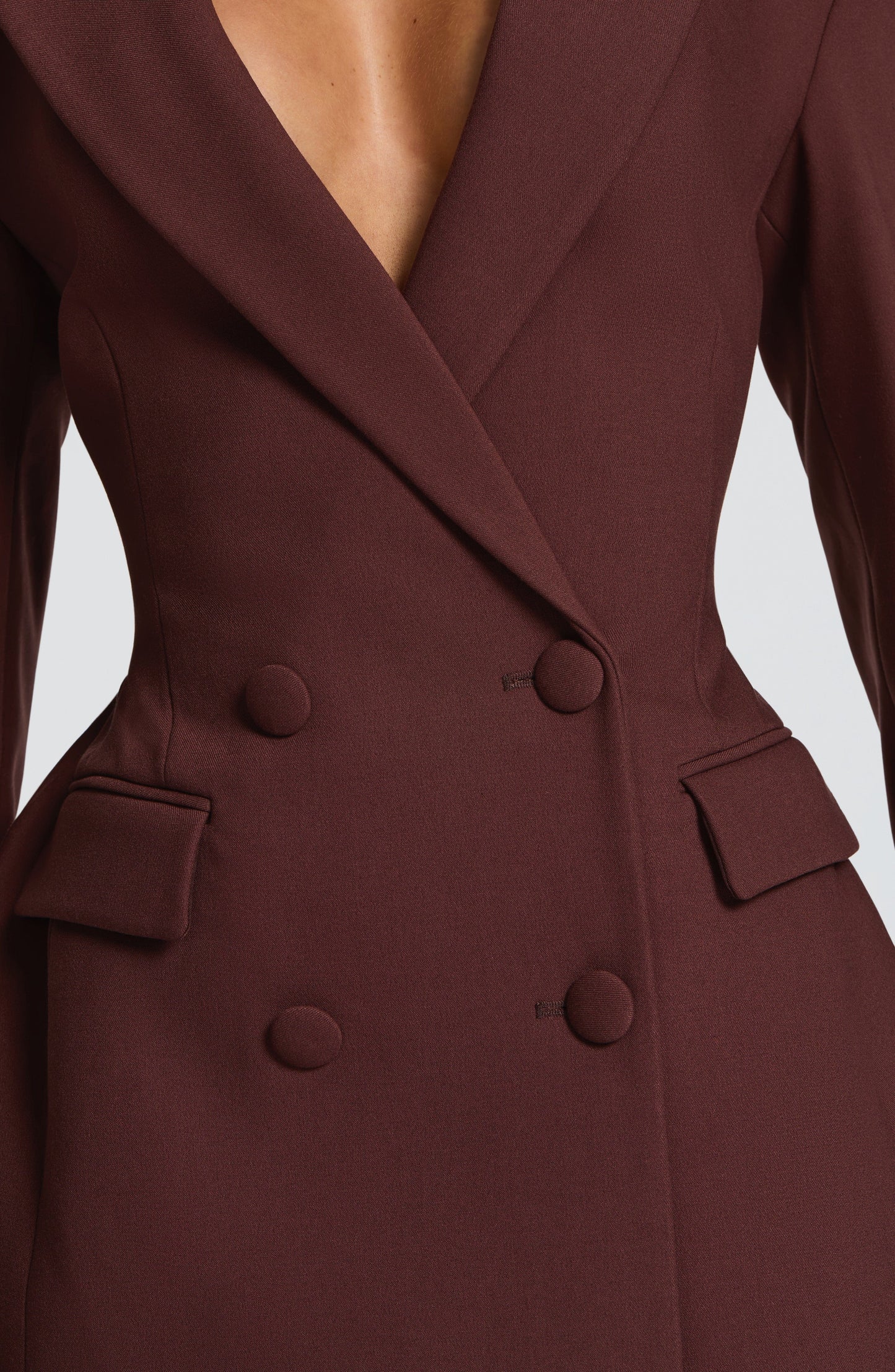 Elvira Mini Dress Plum Brown
