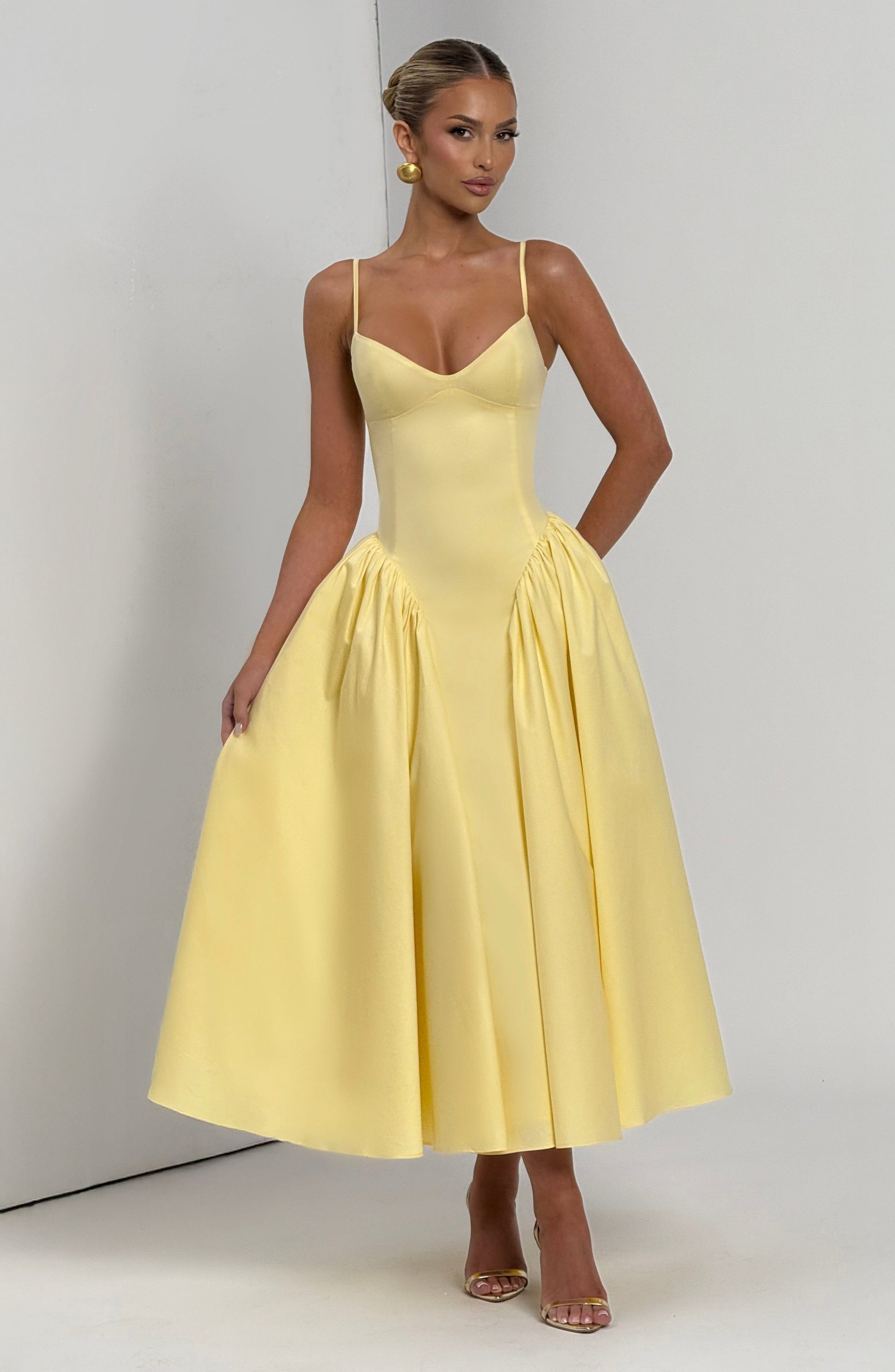 Emerson Midi Dress Lemon