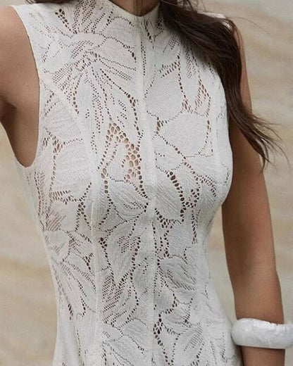 Emery Lace Midi Dress Ivory