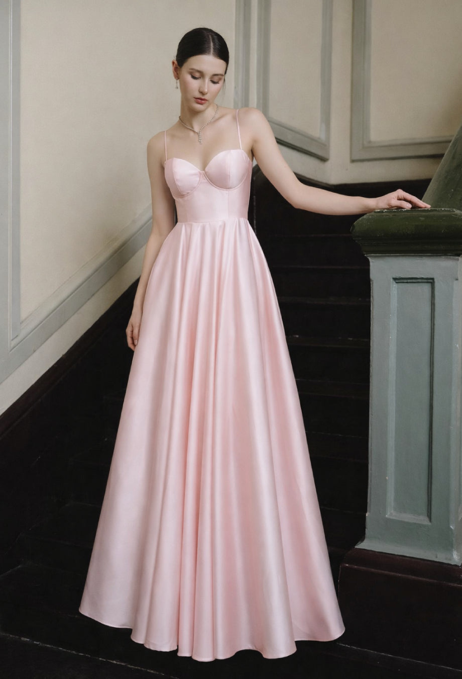 Emrielle Satin Maxi Dress Pink