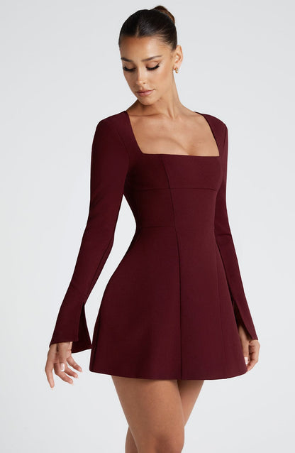Esme Mini Dress Cherry Lacquer