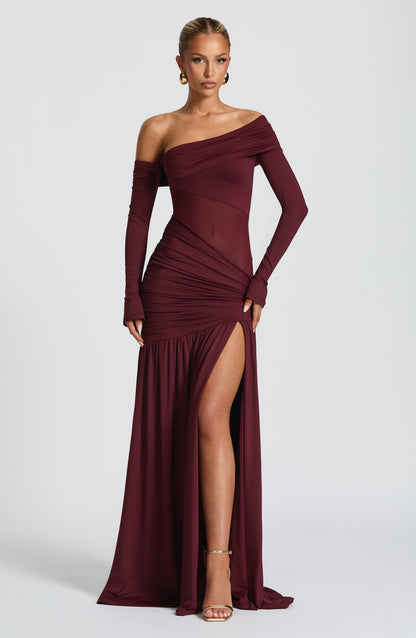 Ettalie Maxi Dress Cherry Lacquer