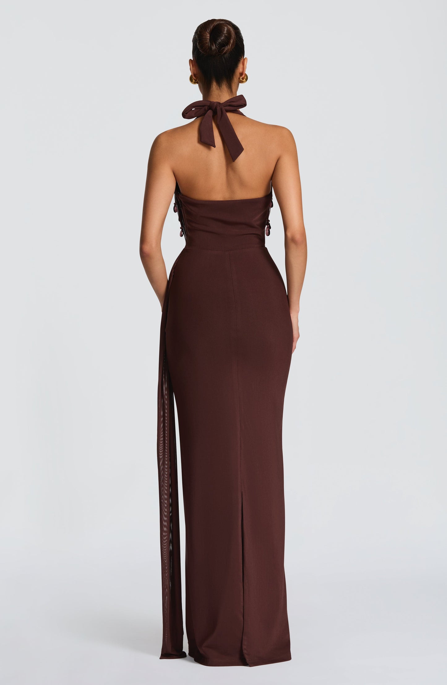 Fabia Maxi Dress Plum Brown