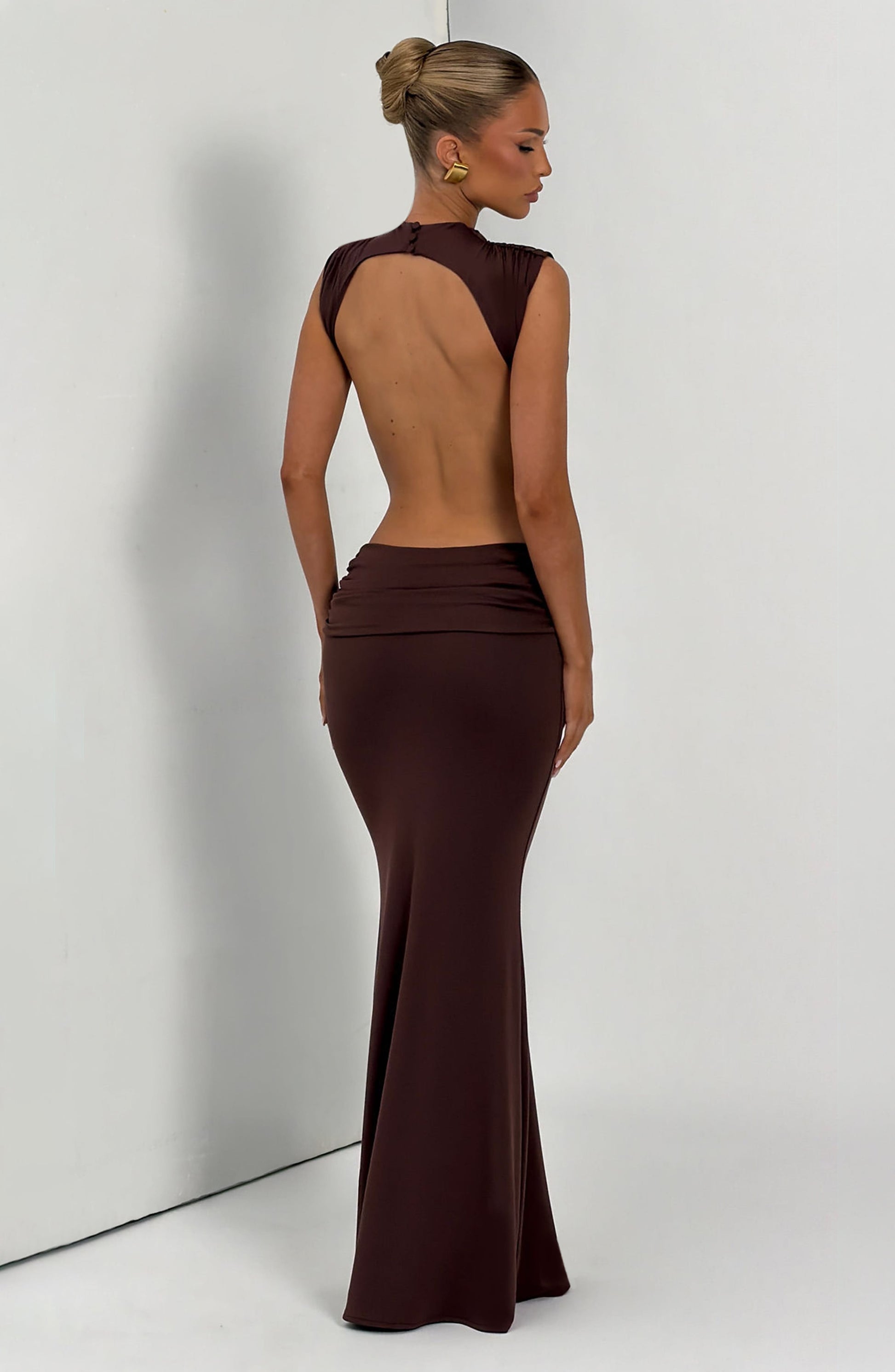 Fenella Maxi Dress Plum Brown