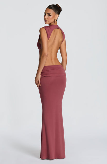 Fenella Maxi Dress Rose Brown