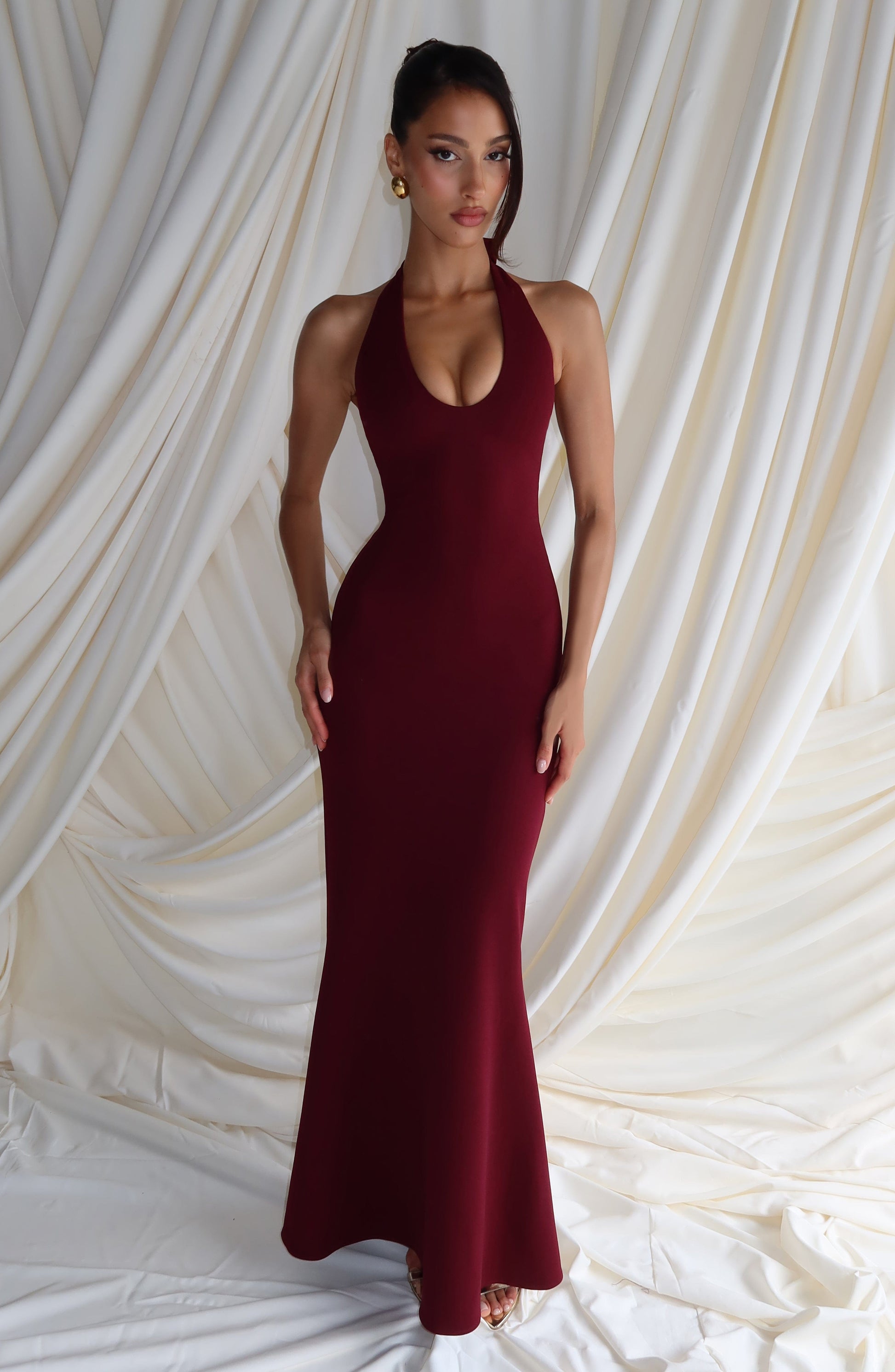 Fern Maxi Dress Cherry Lacquer