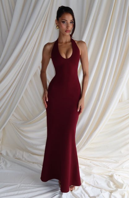 Fern Maxi Dress Cherry Lacquer