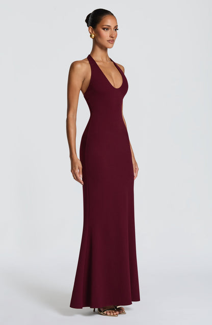 Fern Maxi Dress Cherry Lacquer