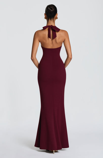 Fern Maxi Dress Cherry Lacquer