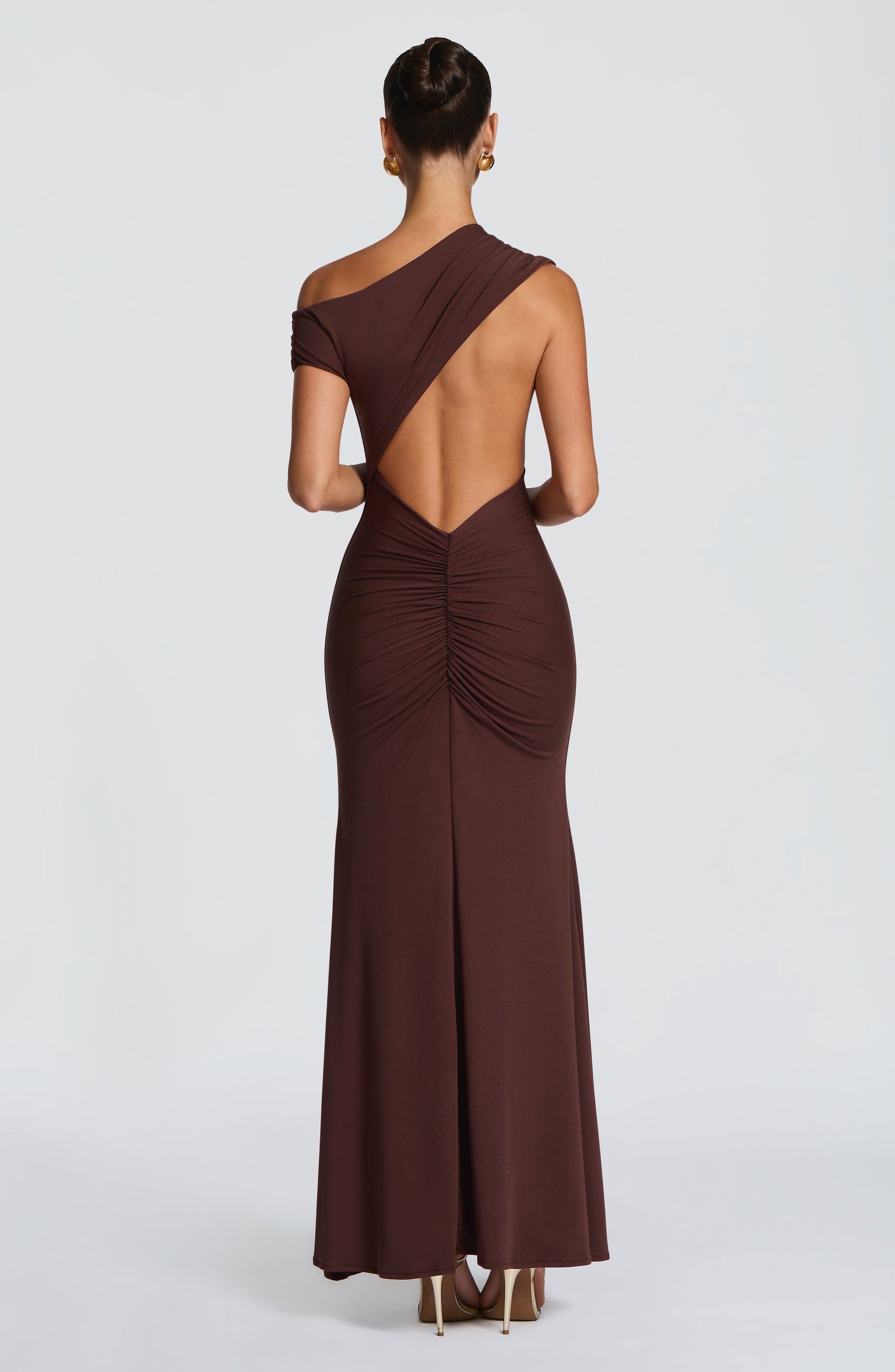 Fiora Maxi Dress Plum Brown
