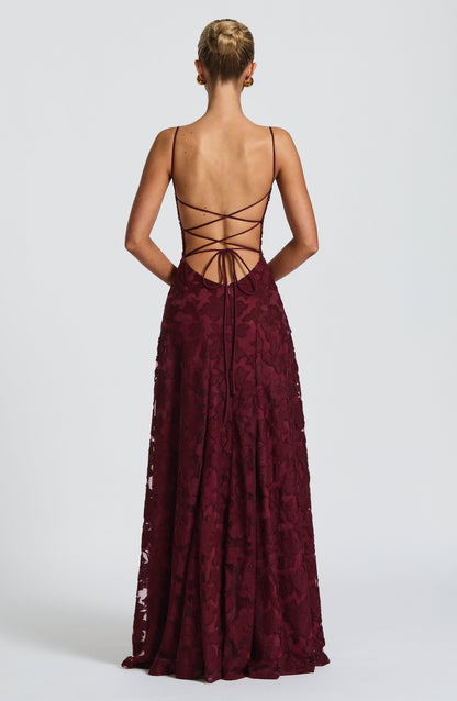 Francis Maxi Dress Cherry Lacquer