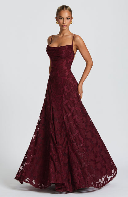 Francis Maxi Dress Cherry Lacquer