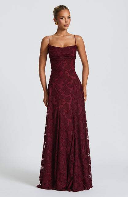 Francis Maxi Dress Cherry Lacquer