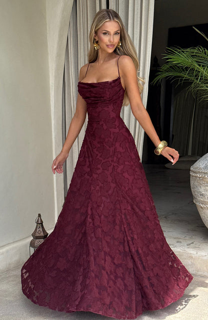 Francis Maxi Dress Cherry Lacquer
