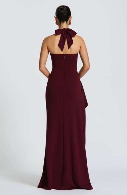 Genette Maxi Dress Cherry Lacquer