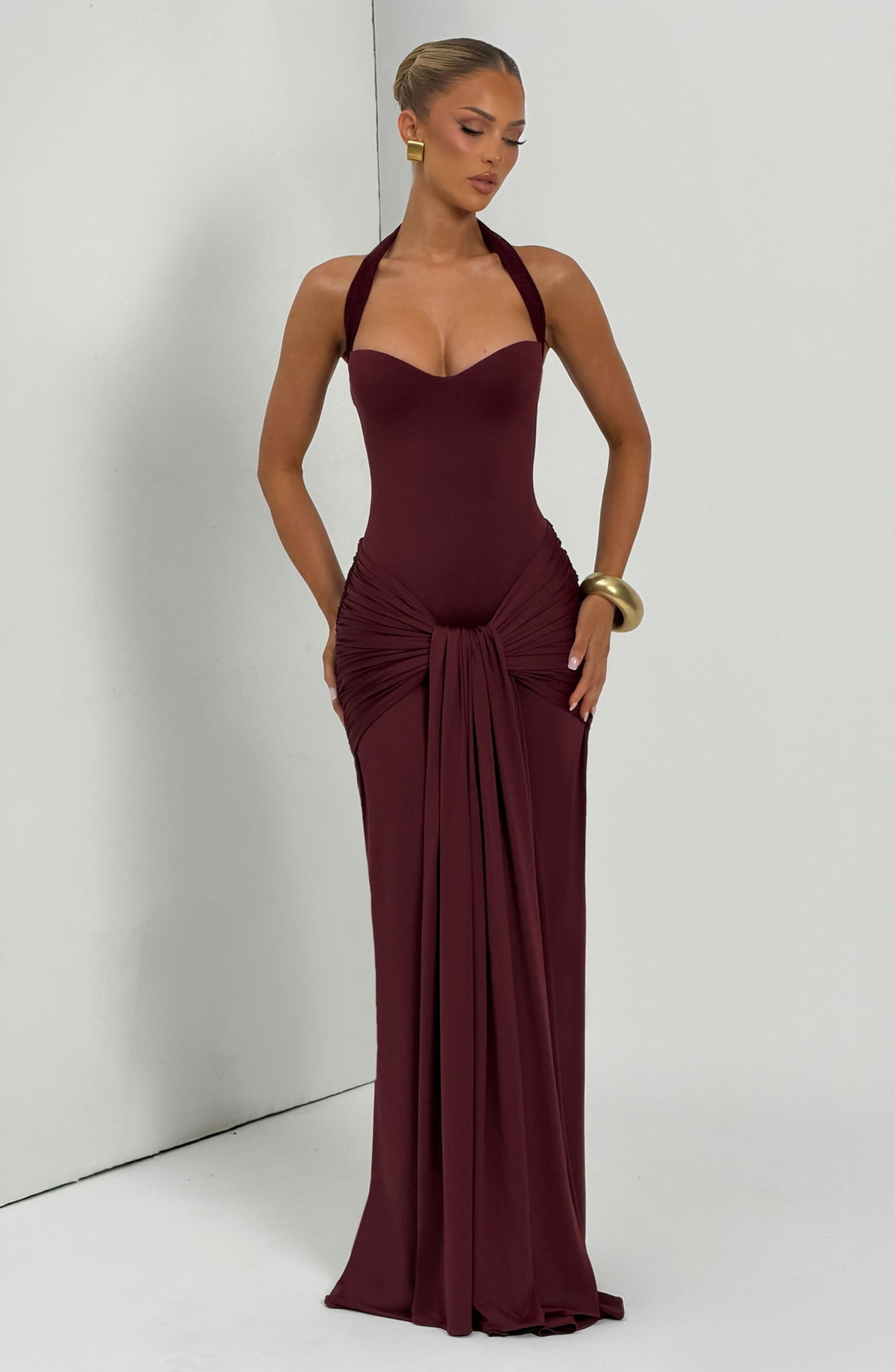 Gia Maxi Dress Cherry Lacquer