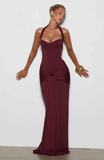 Gia Maxi Dress Cherry Lacquer