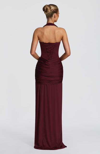 Gia Maxi Dress Cherry Lacquer