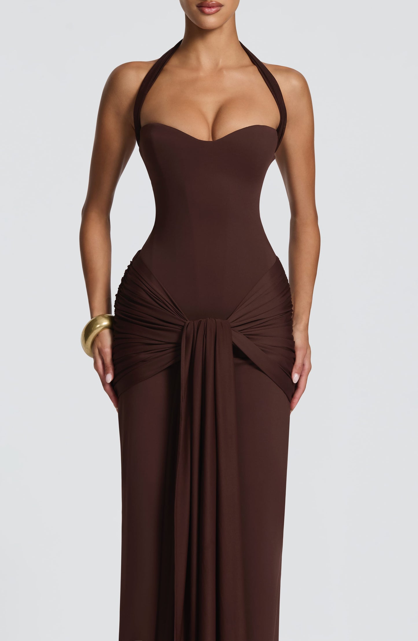 Gia Maxi Dress Plum Brown