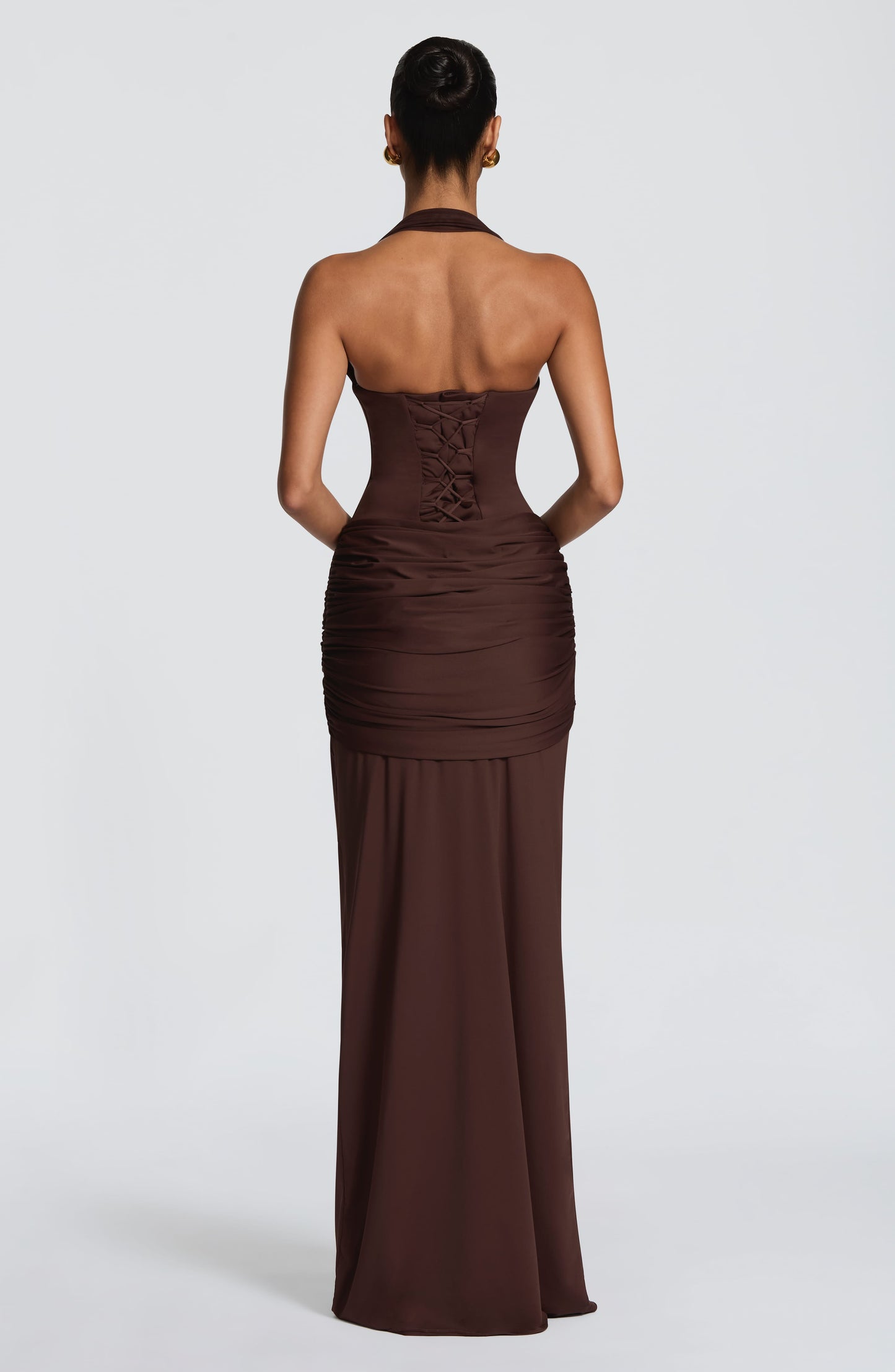 Gia Maxi Dress Plum Brown