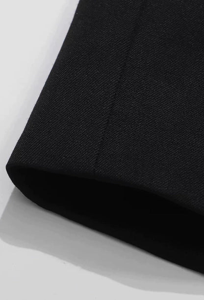 Gloria Fitted Blouse & Pencil Skirt Two-Piece Set Black and White