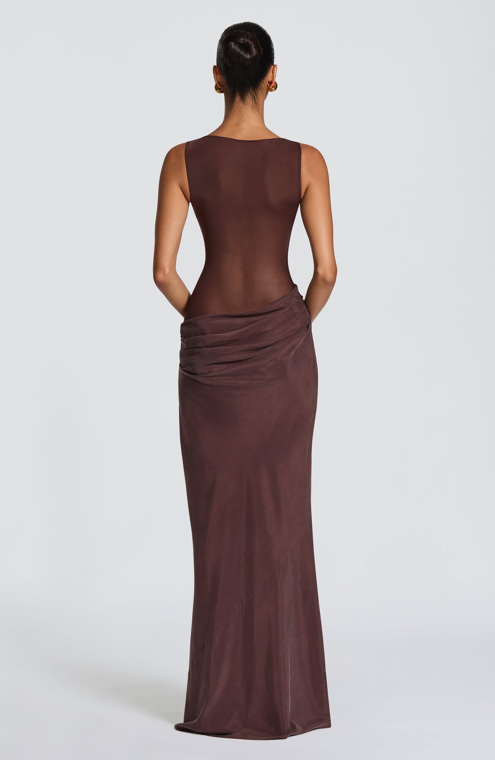 Gracelyn Maxi Dress Plum Brown