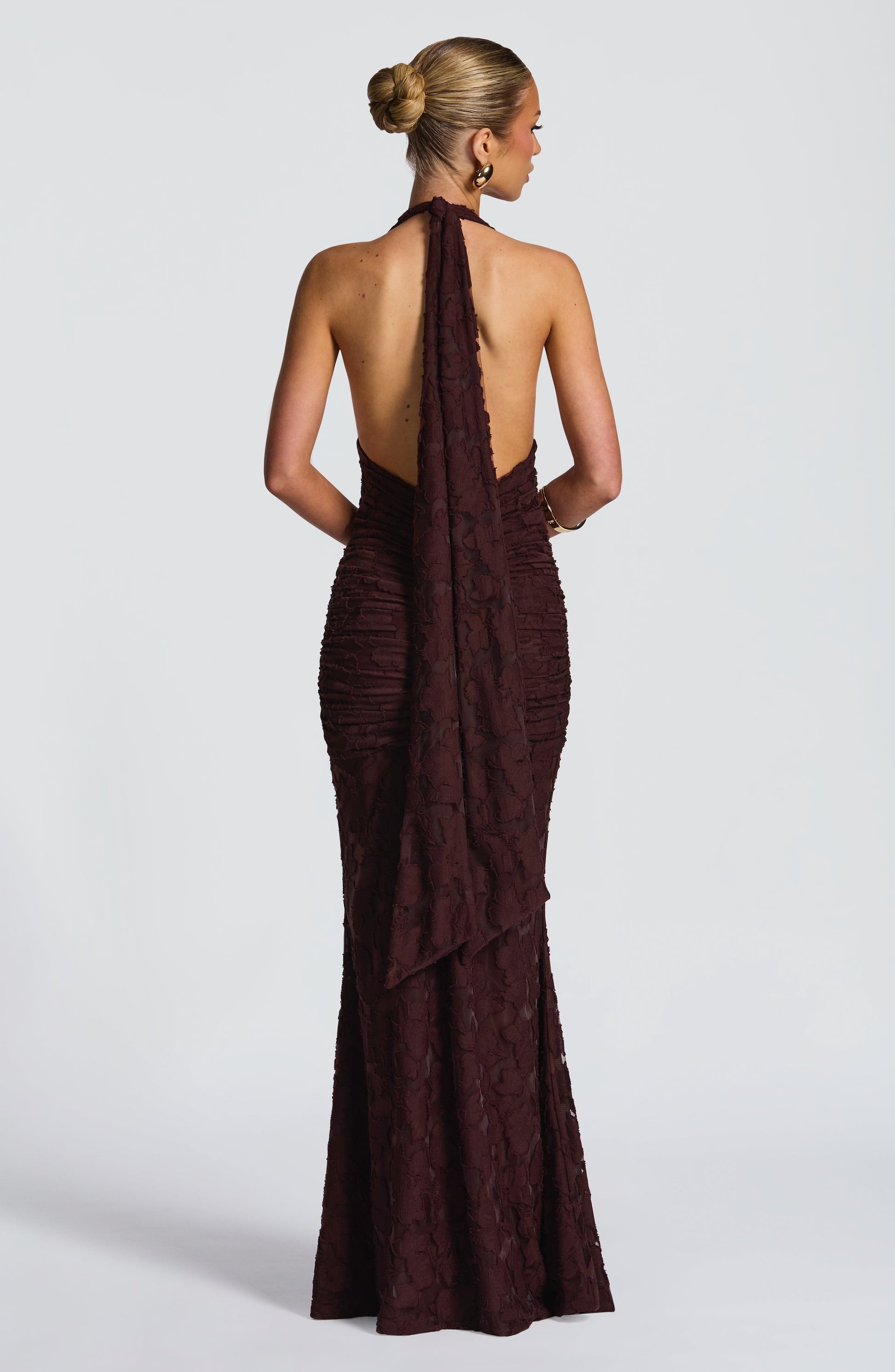 Guinevere Maxi Dress Plum Brown