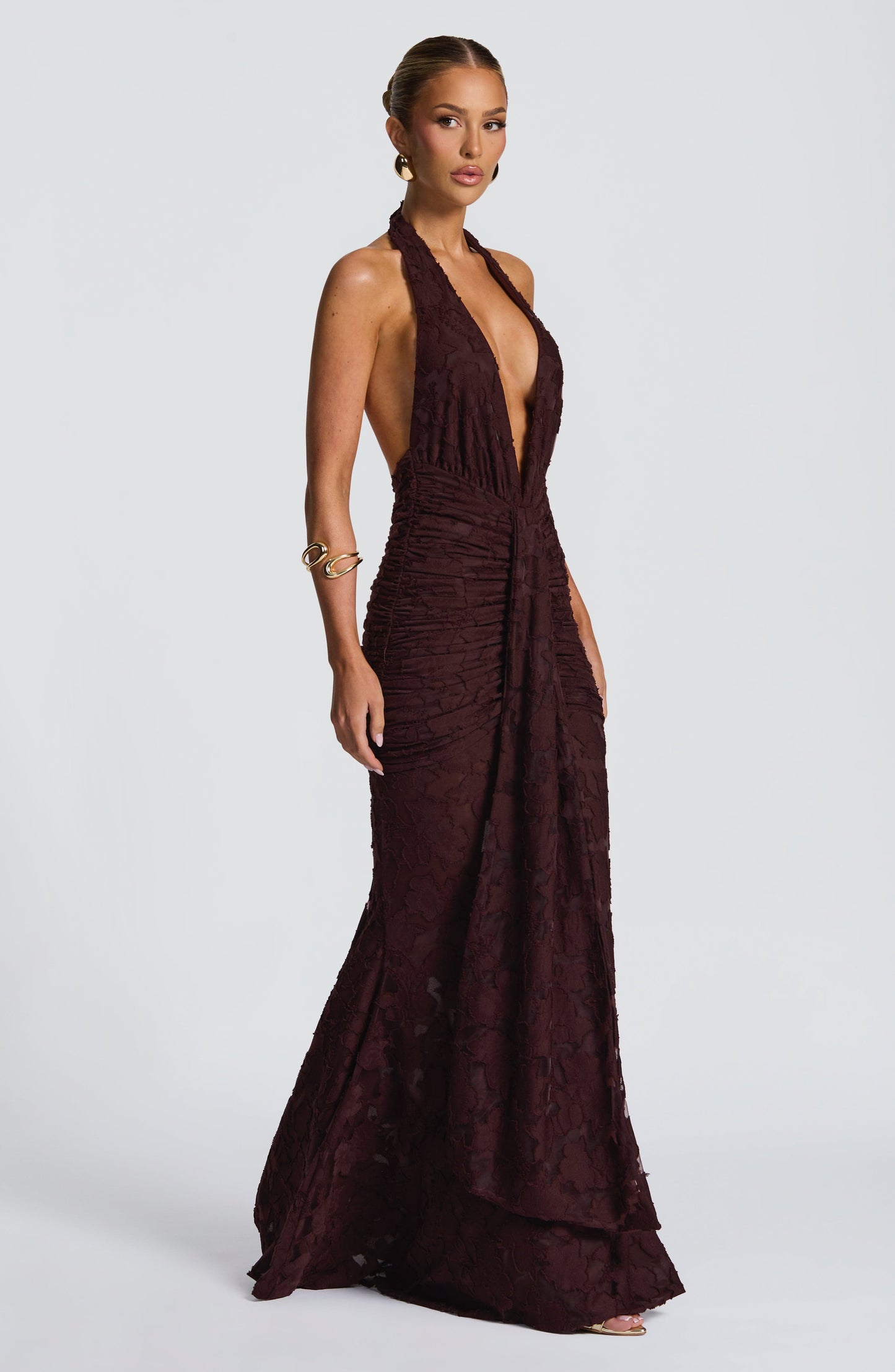 Guinevere Maxi Dress Plum Brown