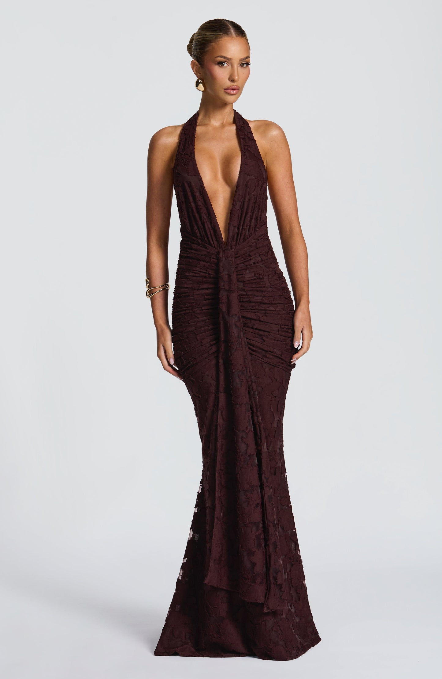 Guinevere Maxi Dress Plum Brown