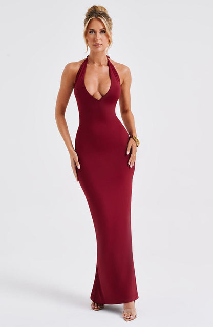 Harmonia Maxi Dress Burgundy
