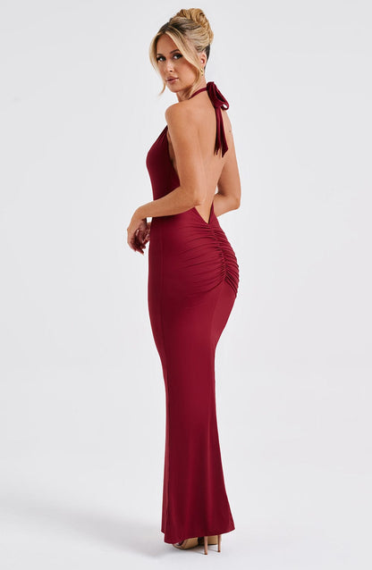 Harmonia Maxi Dress Burgundy