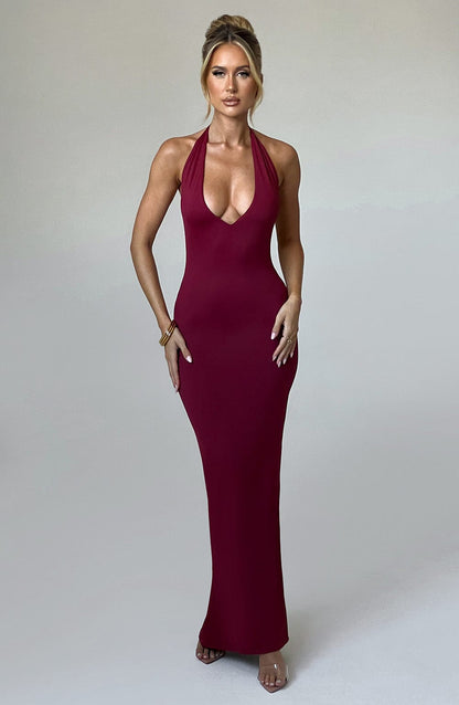 Harmonia Maxi Dress Burgundy