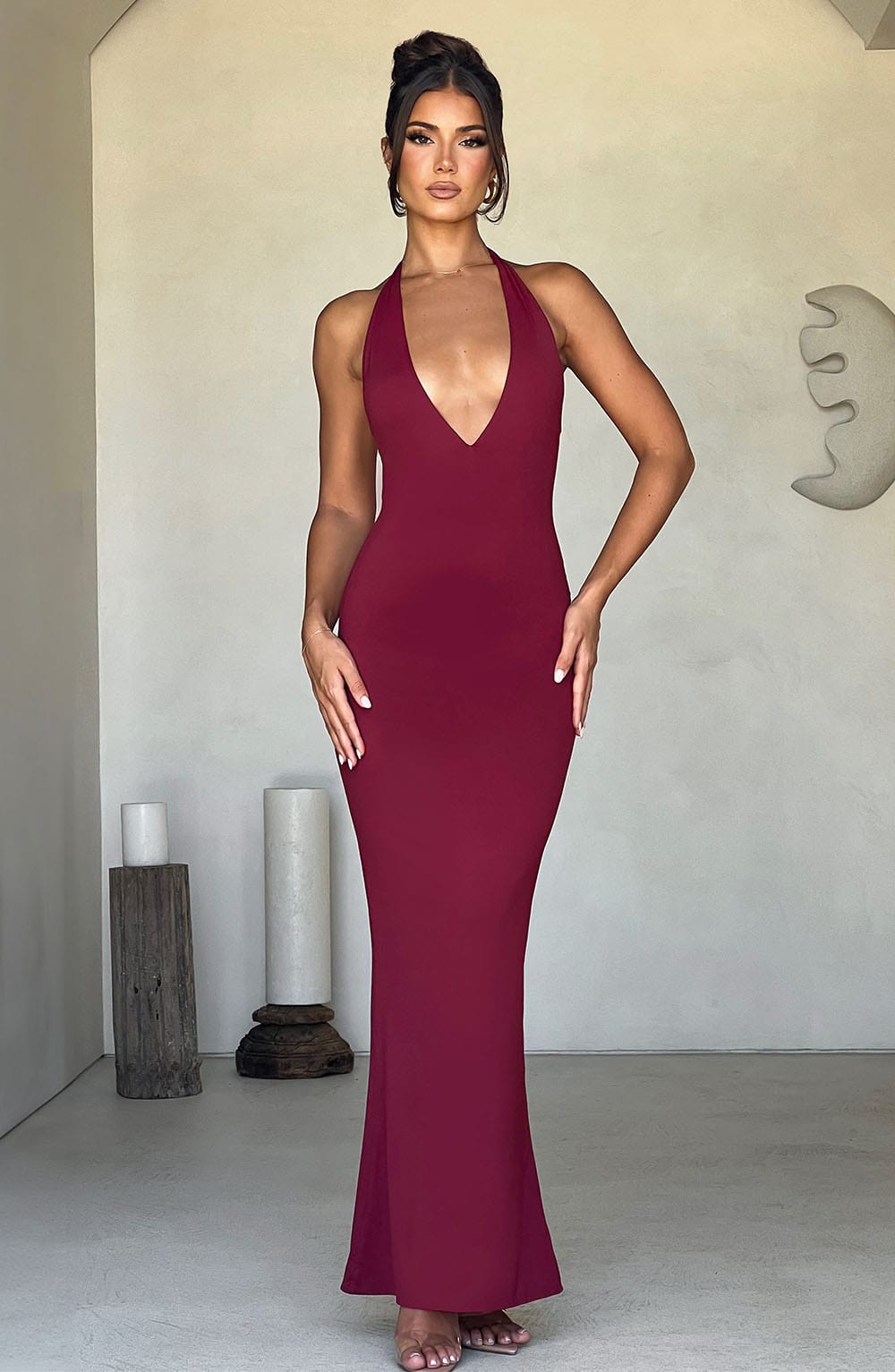 Harmonia Maxi Dress Burgundy