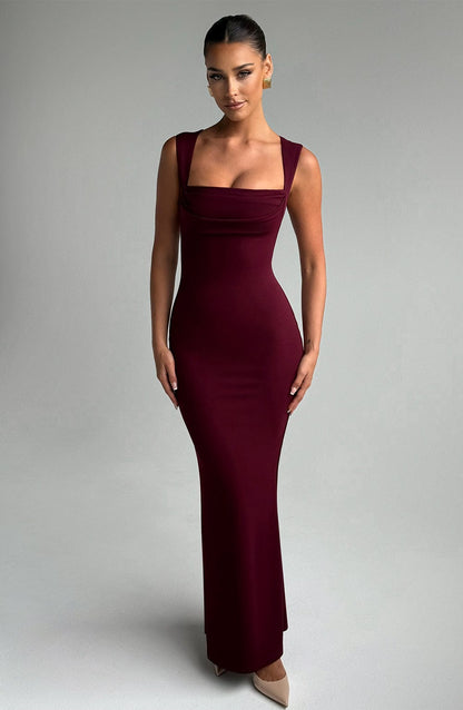 Helena Maxi Dress Cherry Lacquer