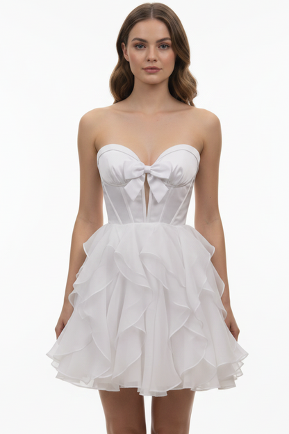 26451 Ava Presley Strapless Sweetheart Mini Dress