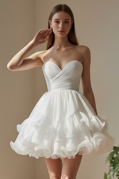 26426 Ava Presley Strapless Organza Mini Dress