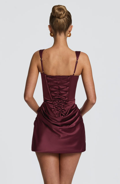 Imogen Mini Dress Cherry Lacquer