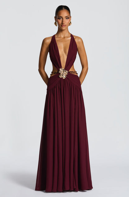 Indianna Maxi Dress Cherry Lacquer