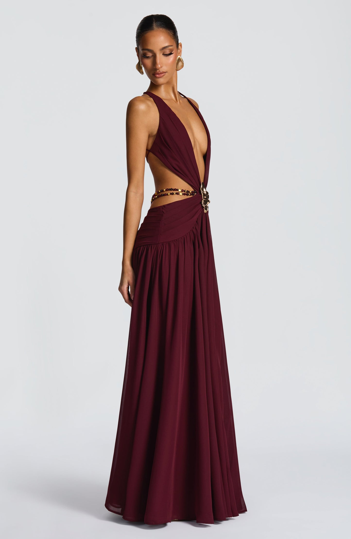 Indianna Maxi Dress Cherry Lacquer