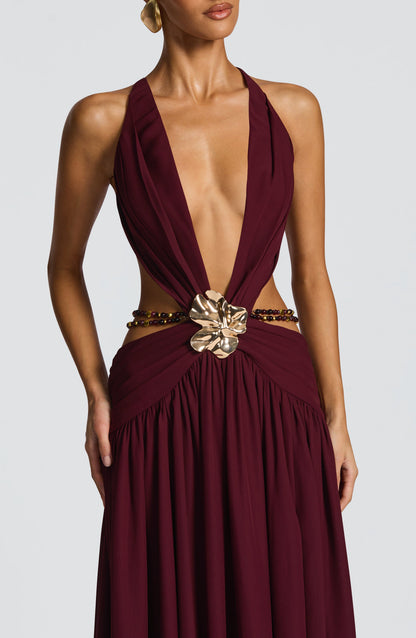 Indianna Maxi Dress Cherry Lacquer