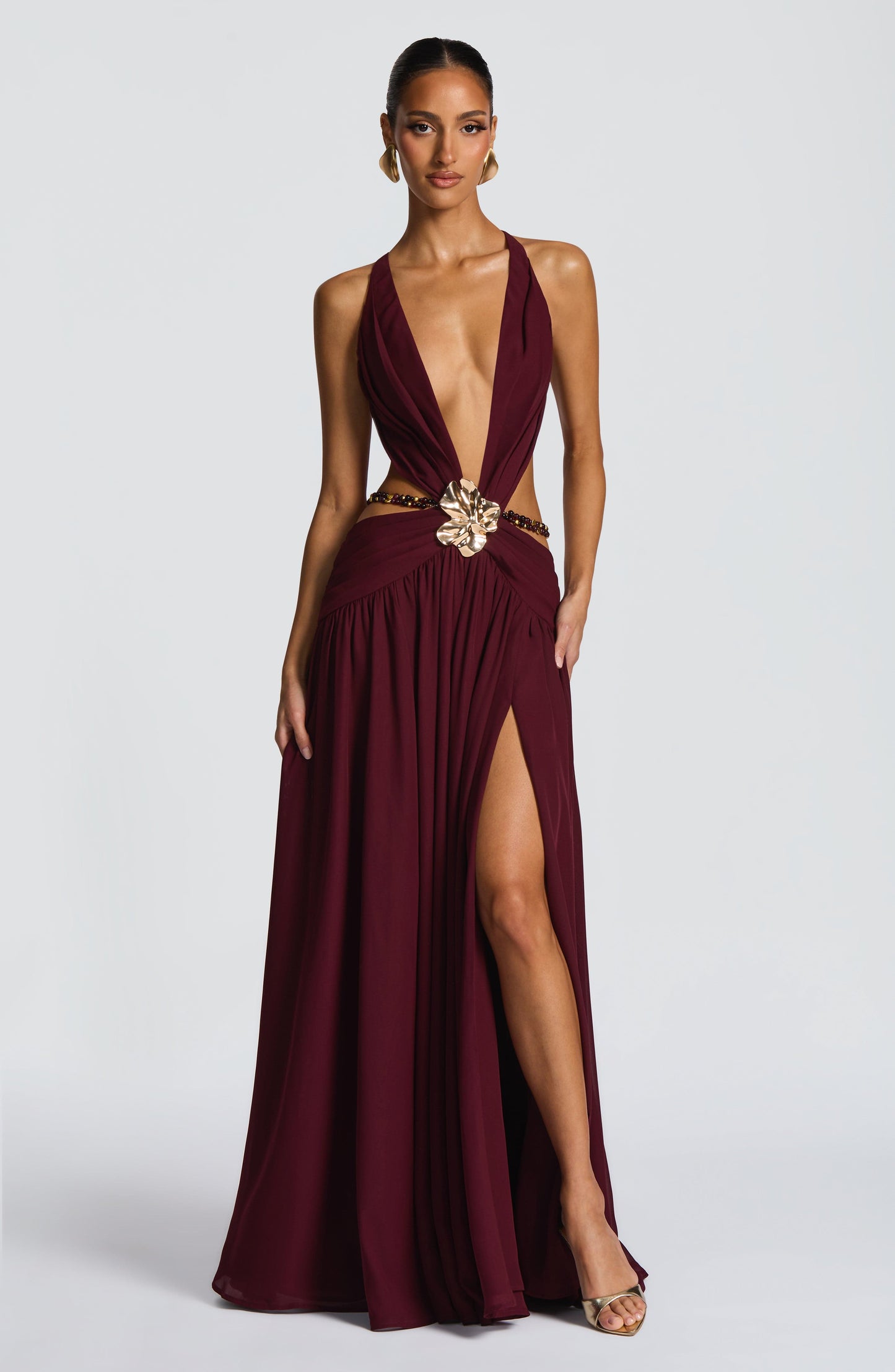 Indianna Maxi Dress Cherry Lacquer