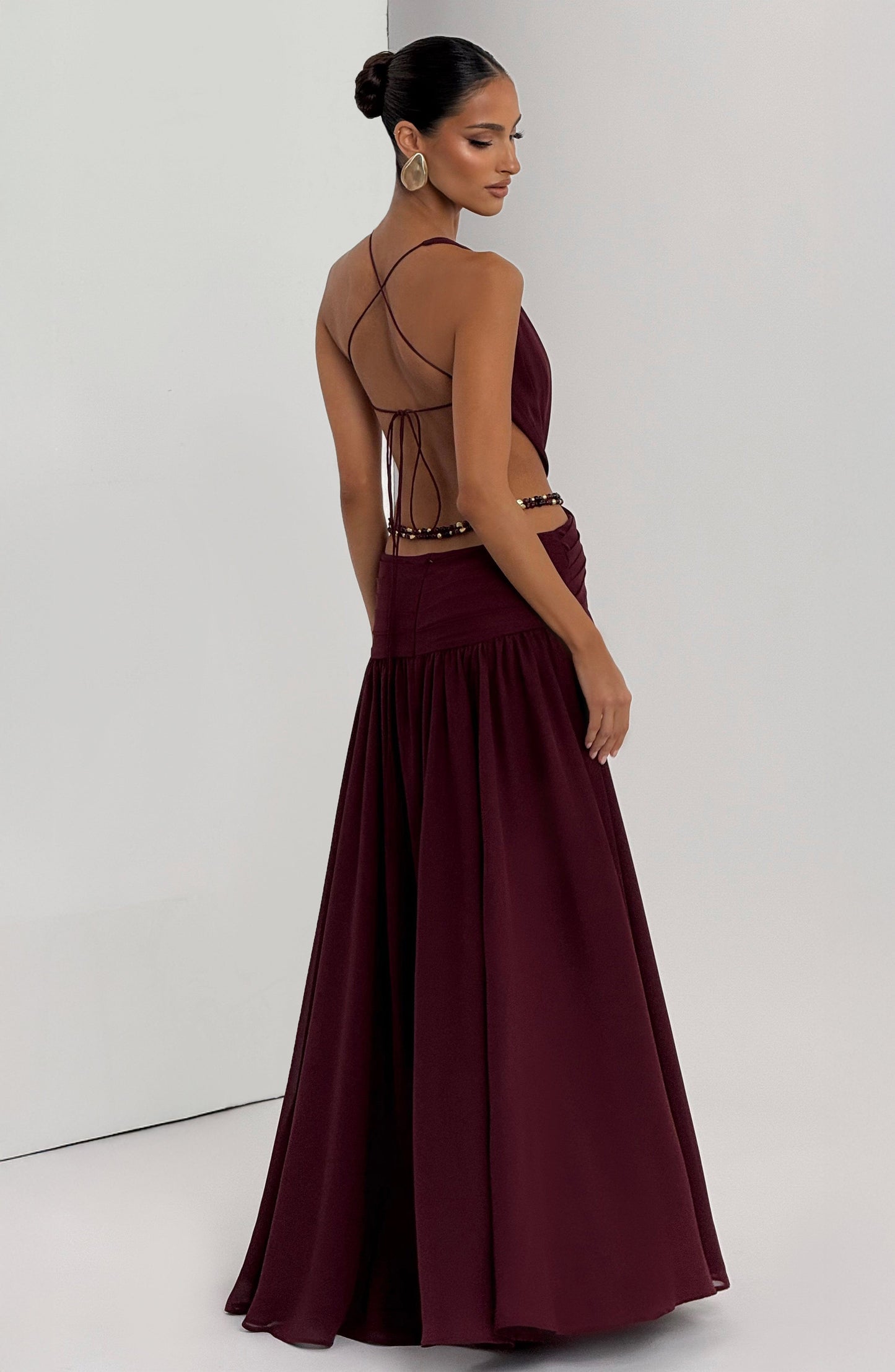 Indianna Maxi Dress Cherry Lacquer