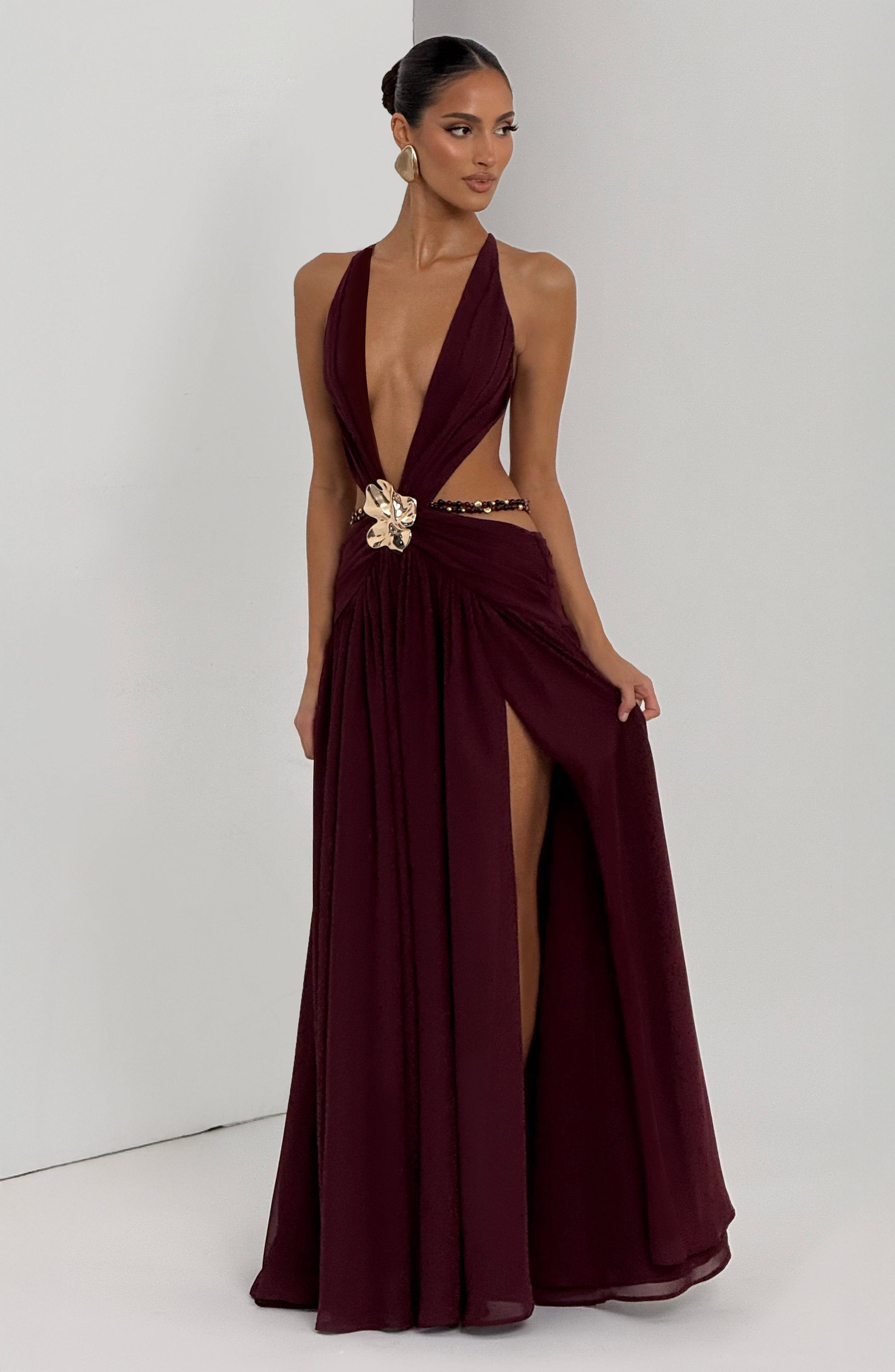 Indianna Maxi Dress Cherry Lacquer