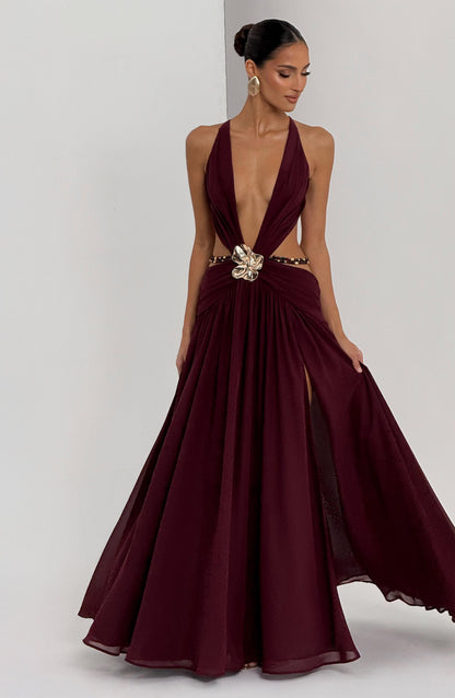 Indianna Maxi Dress Cherry Lacquer