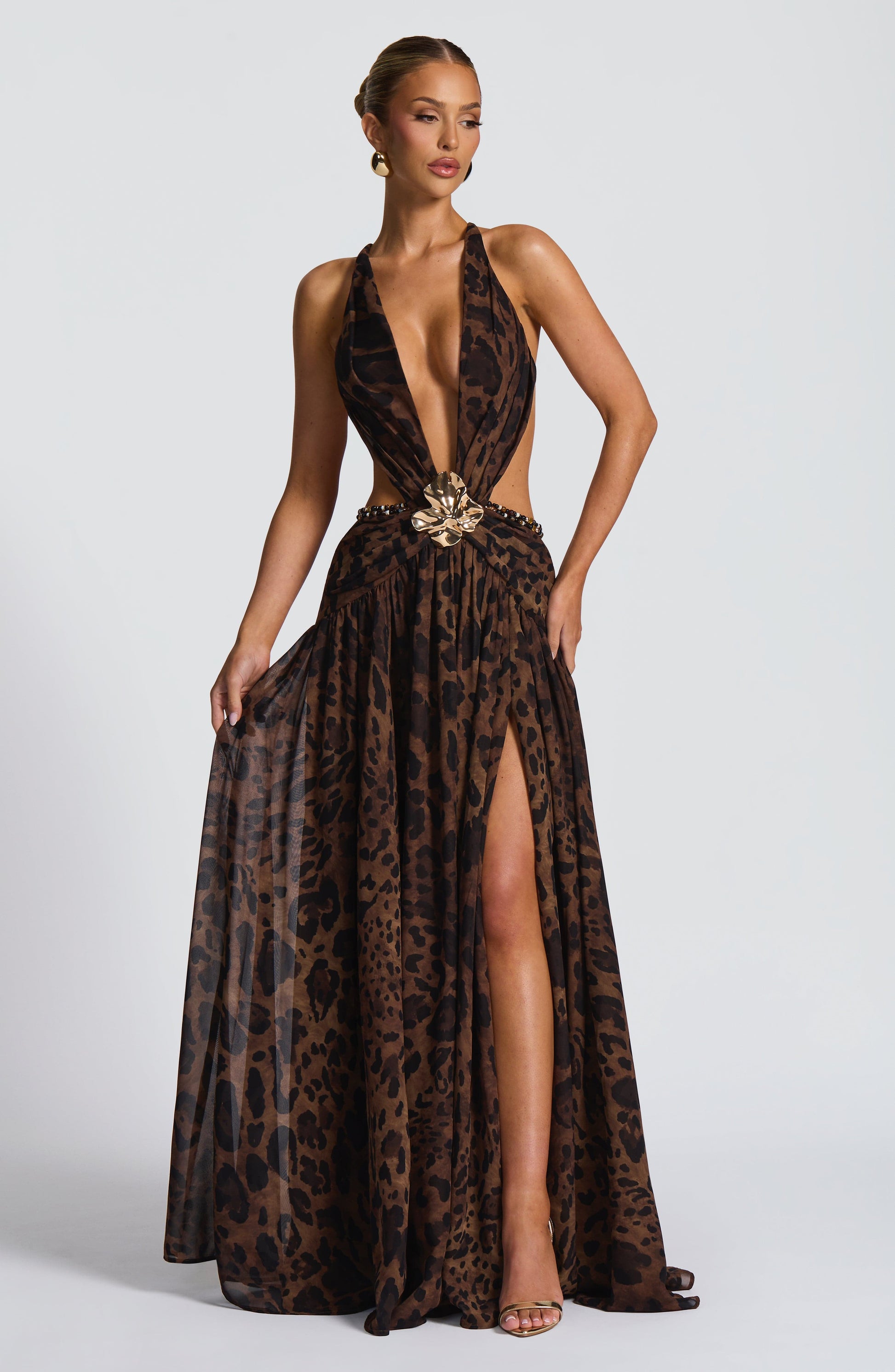 Indianna Maxi Dress Leopard Print